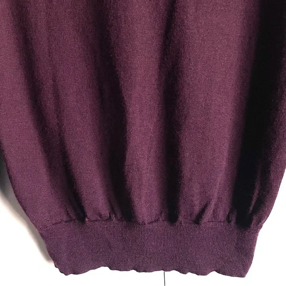 Polo Ralph Lauren Washable Wool Slim Fit V-Neck Sweater in Wine Size M EUC - Picture 15 of 16